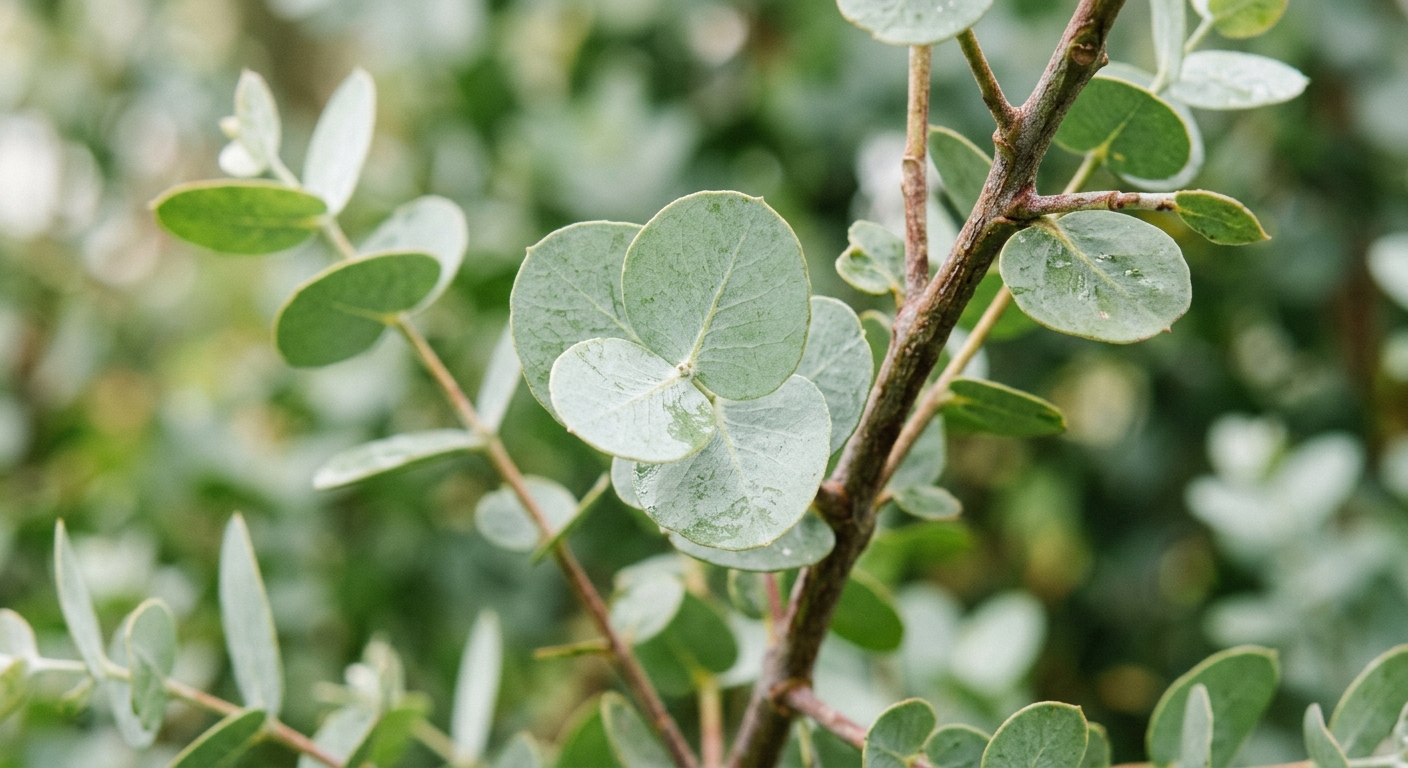 Eucalyptus leaves closeup